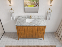 Atlanta Teak Wood 48 in. W x 22 in. D Single Sink Bathroom Vanity - photo 8