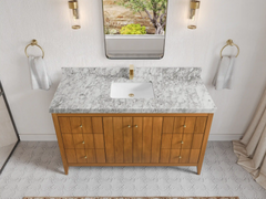 Atlanta Teak Wood 60 in. W x 22 in. D Single Sink Bathroom Vanity - photo 26