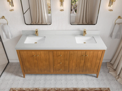 Atlanta Teak Wood 72 in. W x 22 in. D Double Sink Bathroom Vanity - photo 13