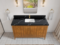 Atlanta Teak Wood 60 in. W x 22 in. D Single Sink Bathroom Vanity - photo 20