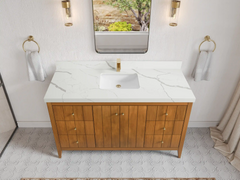 Atlanta Teak Wood 60 in. W x 22 in. D Single Sink Bathroom Vanity - photo 22