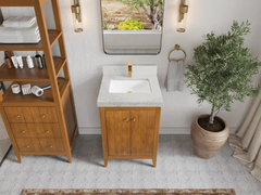 Atlanta Teak Wood 24 in. W x 22 in. D Single Sink Bathroom Vanity - photo 9