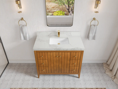 Atlanta Teak Wood 42 in. W x 22 in. D Single Sink Bathroom Vanity - photo 13