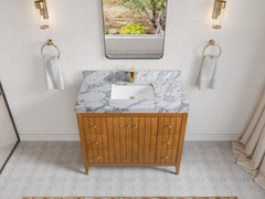 Atlanta Teak Wood 42 in. W x 22 in. D Single Sink Bathroom Vanity - photo 14