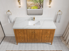 Atlanta Teak Wood 60 in. W x 22 in. D Single Sink Bathroom Vanity - photo 25