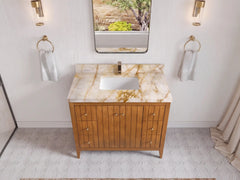 Atlanta Teak Wood 42 in. W x 22 in. D Single Sink Bathroom Vanity - photo 28