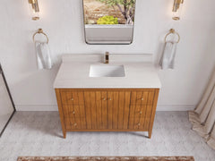 Atlanta Teak Wood 48 in. W x 22 in. D Single Sink Bathroom Vanity - photo 28