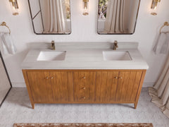 Atlanta Teak Wood 72 in. W x 22 in. D Double Sink Bathroom Vanity - photo 36