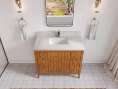 Atlanta Teak Wood 42 in. W x 22 in. D Single Sink Bathroom Vanity - photo 37