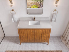 Atlanta Teak Wood 48 in. W x 22 in. D Single Sink Bathroom Vanity - photo 34