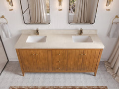 Atlanta Teak Wood 72 in. W x 22 in. D Double Sink Bathroom Vanity - photo 33