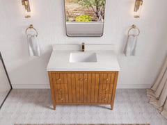Atlanta Teak Wood 42 in. W x 22 in. D Single Sink Bathroom Vanity - photo 29