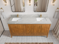Atlanta Teak Wood 72 in. W x 22 in. D Double Sink Bathroom Vanity - photo 18