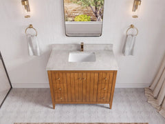 Atlanta Teak Wood 42 in. W x 22 in. D Single Sink Bathroom Vanity - photo 36