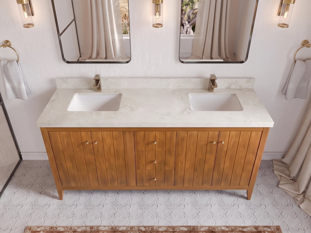 Atlanta Teak Wood 72 in. W x 22 in. D Double Sink Bathroom Vanity | 
              
                Dark Natural Teak
                
                  
             - ATL_TK_DNT_WHQZ_72D - photo №38