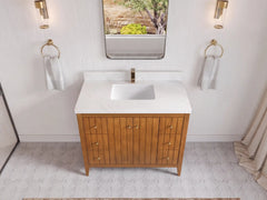 Atlanta Teak Wood 42 in. W x 22 in. D Single Sink Bathroom Vanity - photo 35