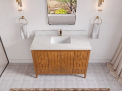 Atlanta Teak Wood 48 in. W x 22 in. D Single Sink Bathroom Vanity - photo 30