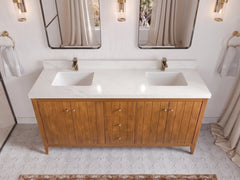 Atlanta Teak Wood 72 in. W x 22 in. D Double Sink Bathroom Vanity - photo 37
