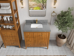 Atlanta Teak Wood 36 in. W x 22 in. D Center Sink Bathroom Vanity - photo 21