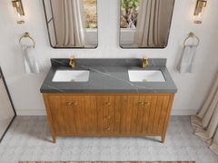 Atlanta Teak Wood 60 in. W x 22 in. D Double Sink Bathroom Vanity - photo 21