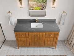 Atlanta Teak Wood 60 in. W x 22 in. D Single Sink Bathroom Vanity - photo 14