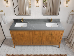 Atlanta Teak Wood 72 in. W x 22 in. D Double Sink Bathroom Vanity - photo 19