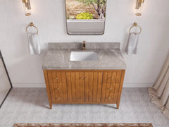 Atlanta Teak Wood 48 in. W x 22 in. D Single Sink Bathroom Vanity - photo 31