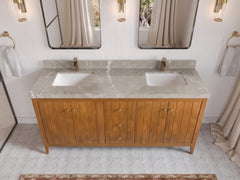 Atlanta Teak Wood 72 in. W x 22 in. D Double Sink Bathroom Vanity - photo 30