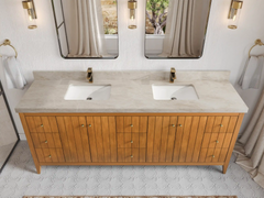Atlanta Teak Wood 84 in. W x 22 in. D Double Sink Bathroom Vanity - photo 27