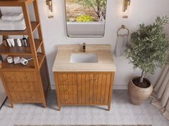 Atlanta Teak Wood 36 in. W x 22 in. D Center Sink Bathroom Vanity - photo 39