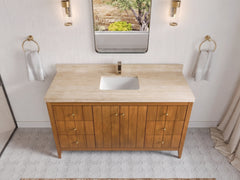 Atlanta Teak Wood 60 in. W x 22 in. D Single Sink Bathroom Vanity - photo 35