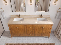Atlanta Teak Wood 72 in. W x 22 in. D Double Sink Bathroom Vanity - photo 31