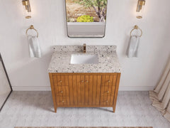 Atlanta Teak Wood 42 in. W x 22 in. D Single Sink Bathroom Vanity - photo 33