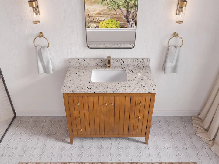 Atlanta Teak Wood 42 in. W x 22 in. D Single Sink Bathroom Vanity - photo 33