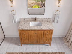 Atlanta Teak Wood 48 in. W x 22 in. D Single Sink Bathroom Vanity - photo 33