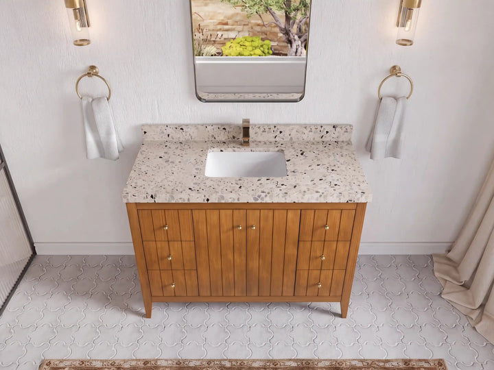 Atlanta Teak Wood 48 in. W x 22 in. D Single Sink Bathroom Vanity - photo 33