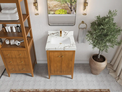 Atlanta Teak Wood 24 in. W x 22 in. D Single Sink Bathroom Vanity - photo 14