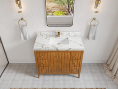 Atlanta Teak Wood 42 in. W x 22 in. D Single Sink Bathroom Vanity - photo 23