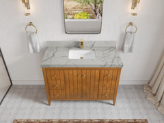 Atlanta Teak Wood 48 in. W x 22 in. D Single Sink Bathroom Vanity - photo 25