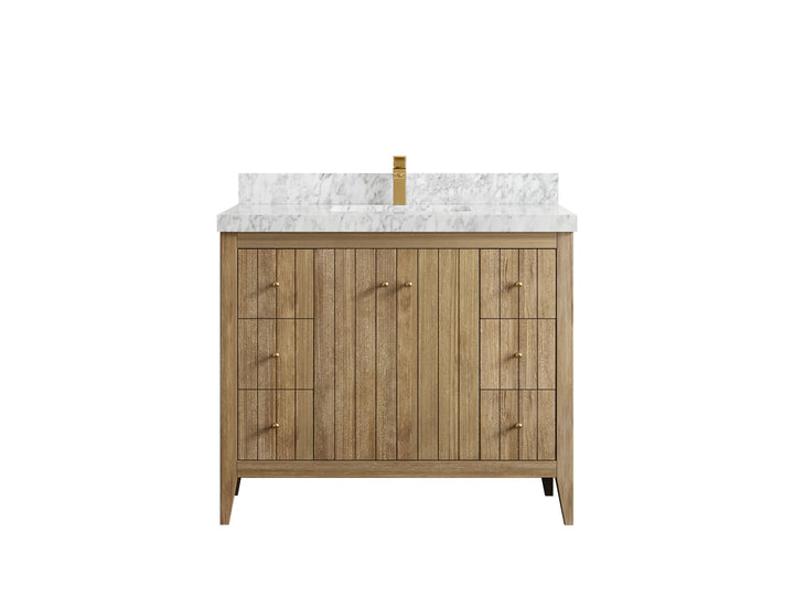 Atlanta Teak Wood 42 in. W x 22 in. D Single Sink Bathroom Vanity - photo 11