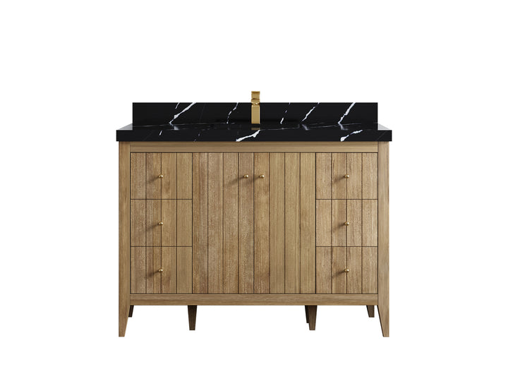 Atlanta Teak Wood 48 in. W x 22 in. D Single Sink Bathroom Vanity - photo 9