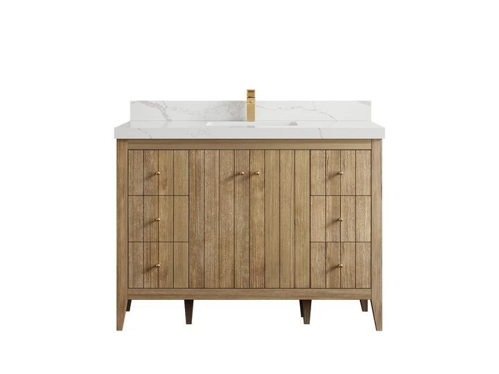 Atlanta Teak Wood 48 in. W x 22 in. D Single Sink Bathroom Vanity - photo 17