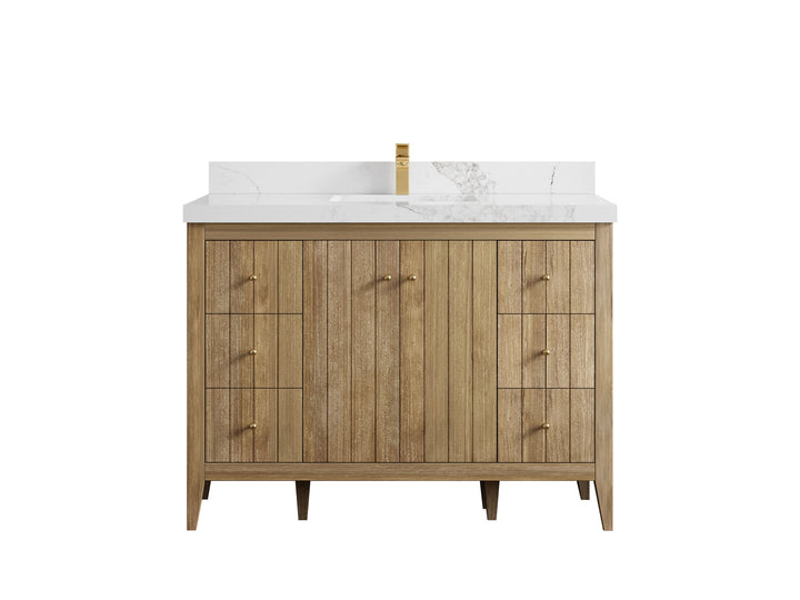 Atlanta Teak Wood 48 in. W x 22 in. D Single Sink Bathroom Vanity - photo 19