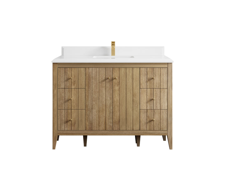 Atlanta Teak Wood 48 in. W x 22 in. D Single Sink Bathroom Vanity - photo 29