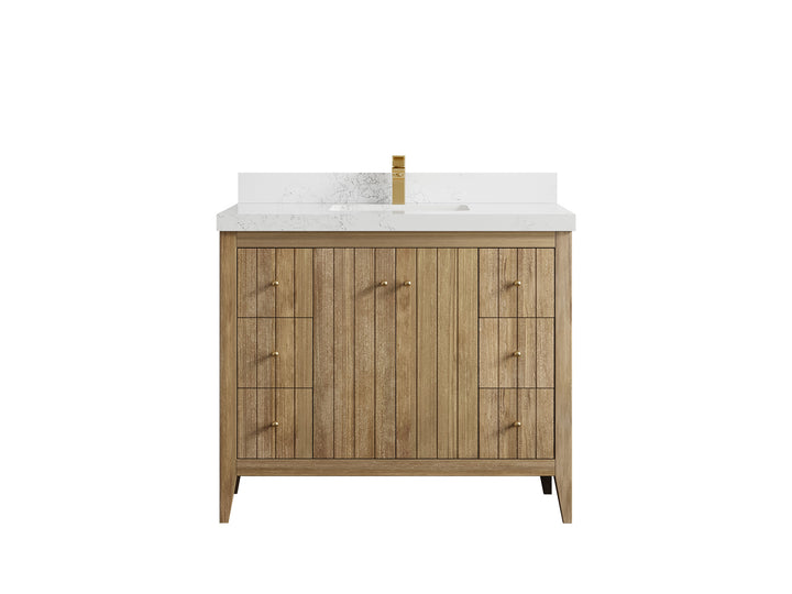 Atlanta Teak Wood 42 in. W x 22 in. D Single Sink Bathroom Vanity - photo 31