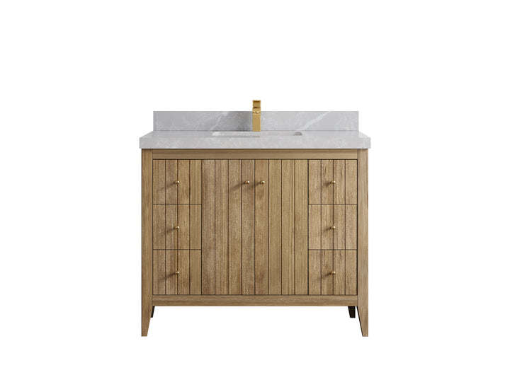 Atlanta Teak Wood 42 in. W x 22 in. D Single Sink Bathroom Vanity - photo 33