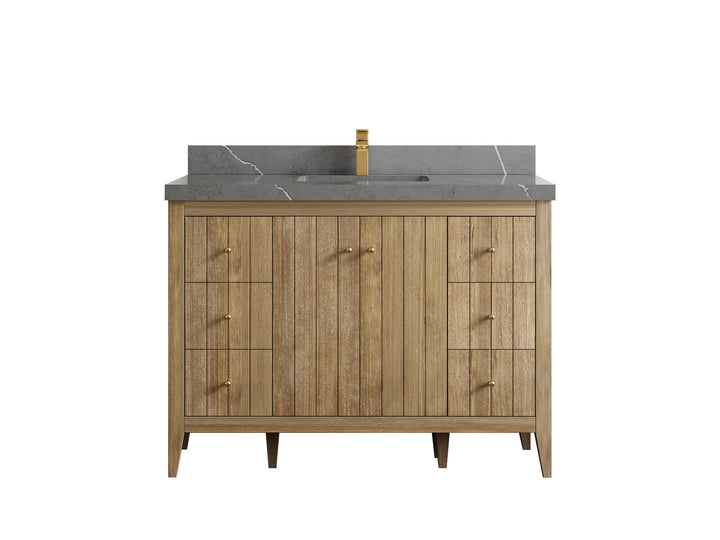 Atlanta Teak Wood 48 in. W x 22 in. D Single Sink Bathroom Vanity - photo 35
