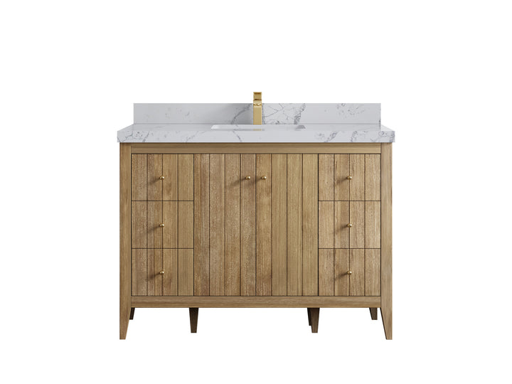 Atlanta Teak Wood 48 in. W x 22 in. D Single Sink Bathroom Vanity - photo 43