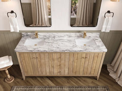 Atlanta Teak Wood 72 in. W x 22 in. D Double Sink Bathroom Vanity - photo 52