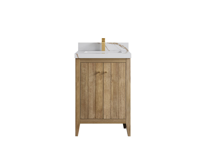 Atlanta Teak Wood 24 in. W x 22 in. D Single Sink Bathroom Vanity - photo 8